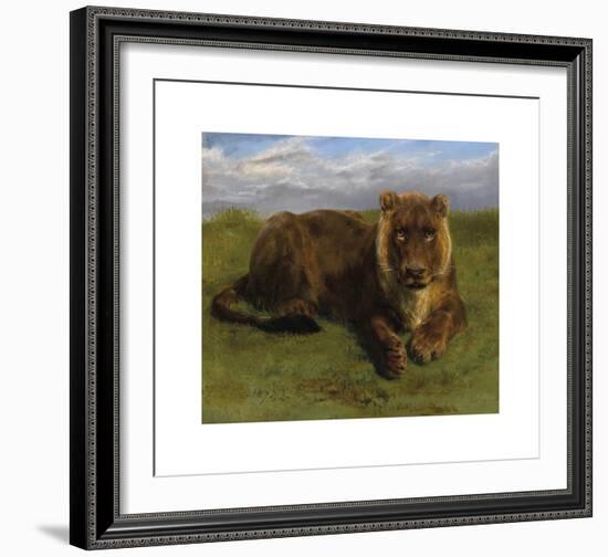 Lioness Posing-Rosa Bonheur-Framed Premium Giclee Print