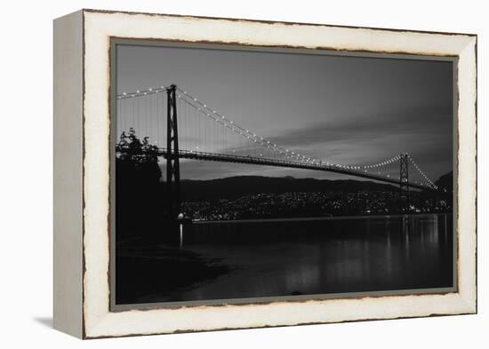 Lions Gate Bridge, Burrard Inlet, Vancouver, British Columbia-Paul Souders-Framed Premier Image Canvas