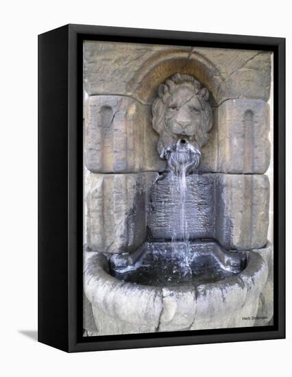 Lions Head Fountain-Herb Dickinson-Framed Premier Image Canvas