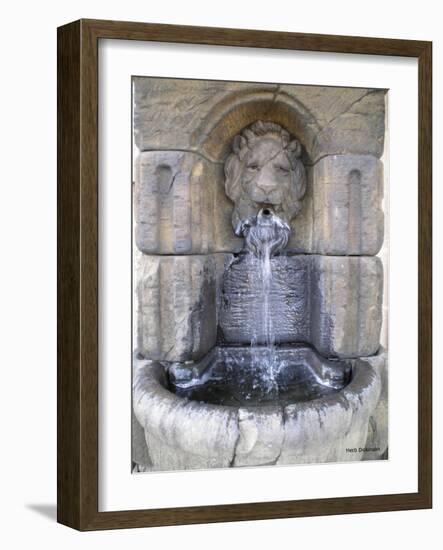 Lions Head Fountain-Herb Dickinson-Framed Photographic Print