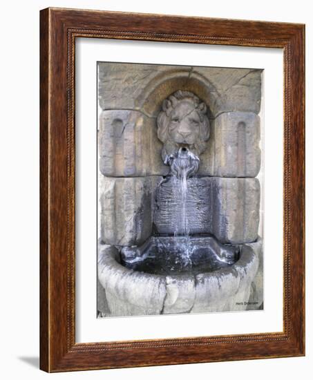 Lions Head Fountain-Herb Dickinson-Framed Photographic Print