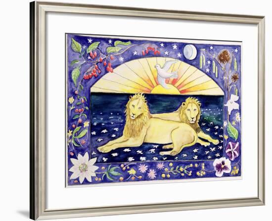 Lions (Month of December from a Calendar)-Vivika Alexander-Framed Giclee Print