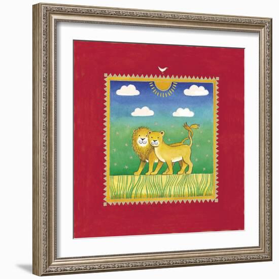 Lions-Linda Edwards-Framed Giclee Print