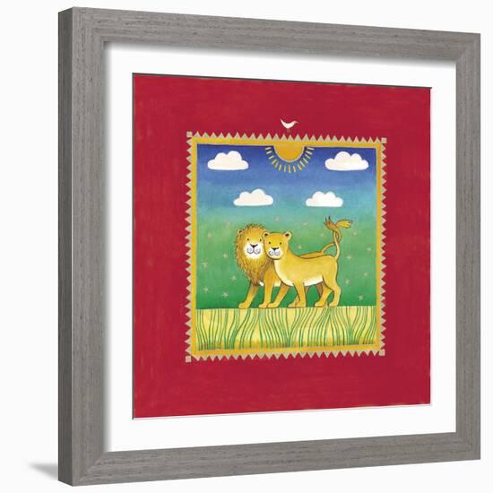 Lions-Linda Edwards-Framed Giclee Print