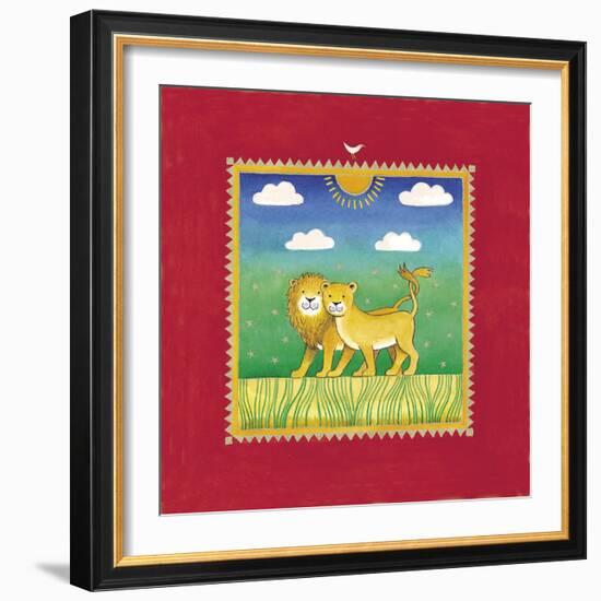 Lions-Linda Edwards-Framed Giclee Print