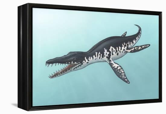 Liopleurodon Marine Reptile, Artwork-Richard Bizley-Framed Premier Image Canvas