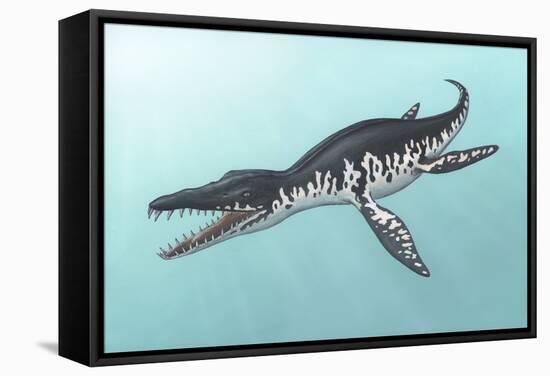 Liopleurodon Marine Reptile, Artwork-Richard Bizley-Framed Premier Image Canvas