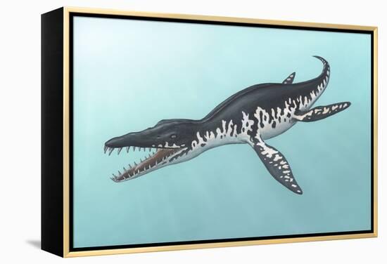 Liopleurodon Marine Reptile, Artwork-Richard Bizley-Framed Premier Image Canvas