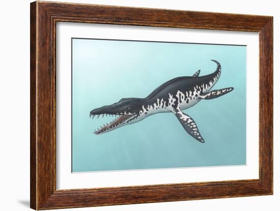 Liopleurodon Marine Reptile, Artwork-Richard Bizley-Framed Photographic Print