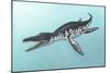 Liopleurodon Marine Reptile, Artwork-Richard Bizley-Mounted Photographic Print