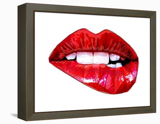 Lip Bite-Enrico Varrasso-Framed Stretched Canvas