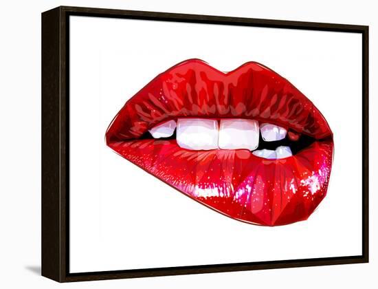 Lip Bite-Enrico Varrasso-Framed Stretched Canvas