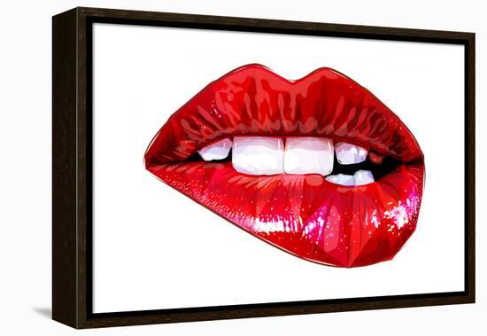 Lip Bite-Enrico Varrasso-Framed Stretched Canvas