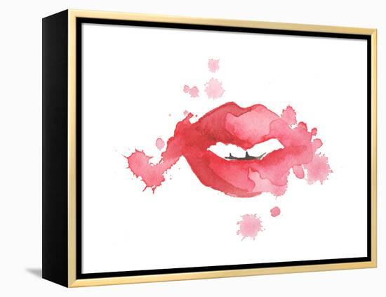 Lip Splash-Alicia Zyburt-Framed Stretched Canvas