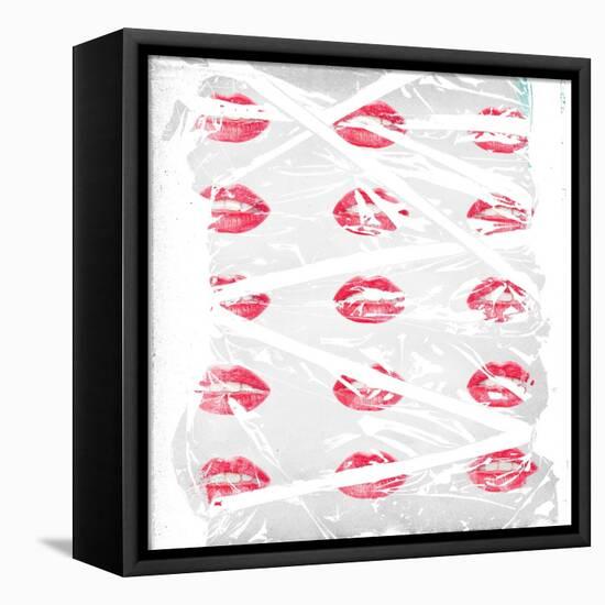 Lips, 2017 (Collage on Canvas)-Teis Albers-Framed Premier Image Canvas