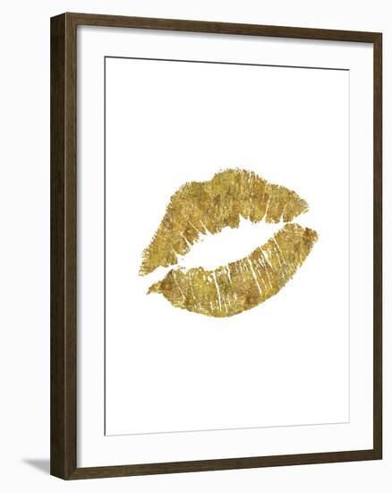 Lips Gold-Brett Wilson-Framed Art Print