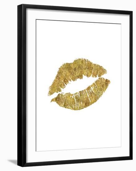 Lips Gold-Brett Wilson-Framed Art Print