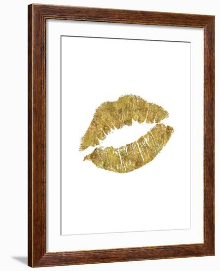 Lips Gold-Brett Wilson-Framed Art Print