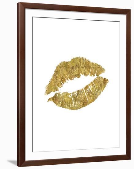 Lips Gold-Brett Wilson-Framed Art Print