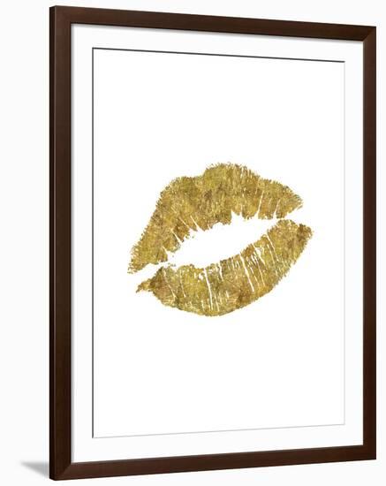 Lips Gold-Brett Wilson-Framed Art Print