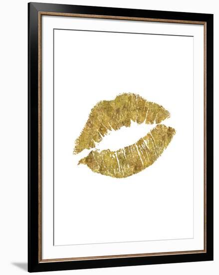 Lips Gold-Brett Wilson-Framed Art Print