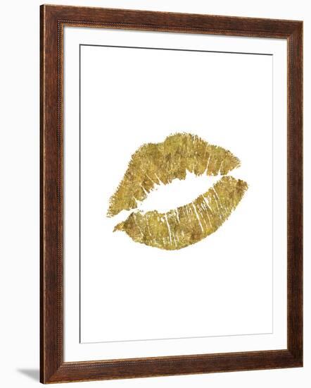 Lips Gold-Brett Wilson-Framed Art Print