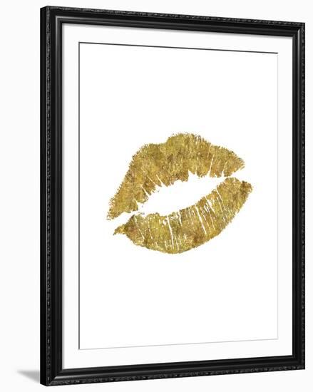 Lips Gold-Brett Wilson-Framed Art Print