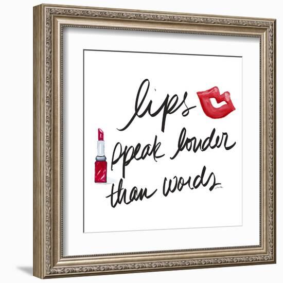 Lips Speak Louder-Gina Ritter-Framed Art Print