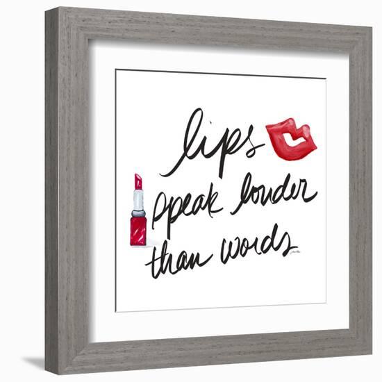 Lips Speak Louder-Gina Ritter-Framed Art Print