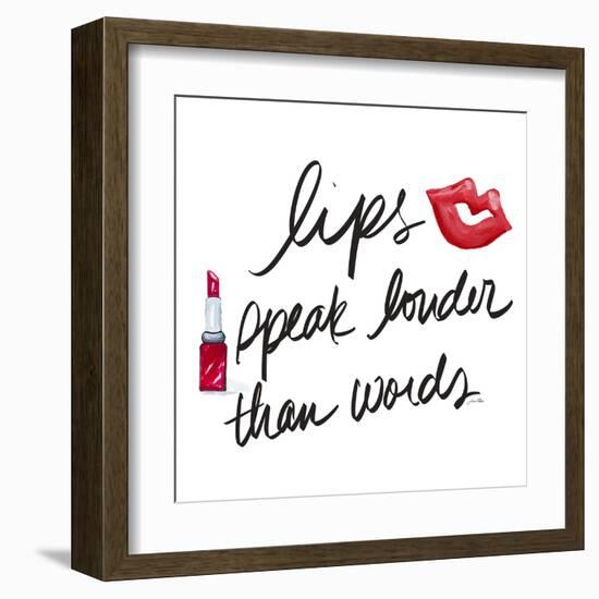 Lips Speak Louder-Gina Ritter-Framed Art Print