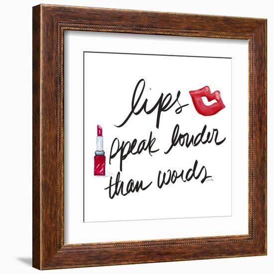 Lips Speak Louder-Gina Ritter-Framed Art Print