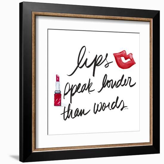 Lips Speak Louder-Gina Ritter-Framed Art Print