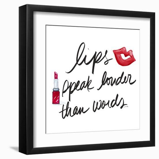 Lips Speak Louder-Gina Ritter-Framed Art Print