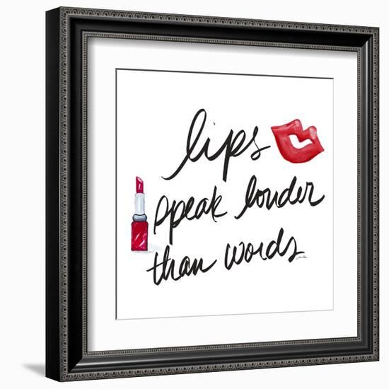 Lips Speak Louder-Gina Ritter-Framed Art Print