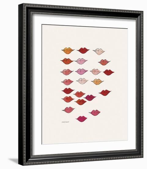 Lips-Andy Warhol-Framed Giclee Print