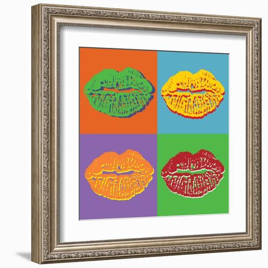 Lips-vadimmmus-Framed Art Print