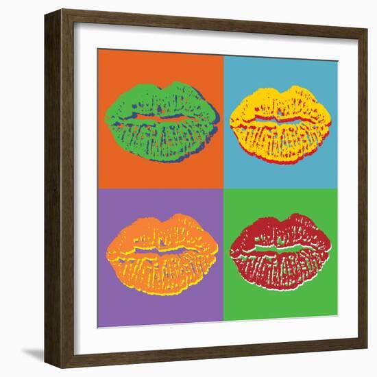 Lips-vadimmmus-Framed Art Print
