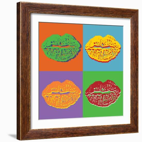 Lips-vadimmmus-Framed Art Print