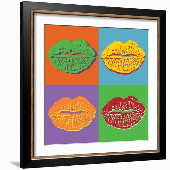 Lips-vadimmmus-Framed Art Print