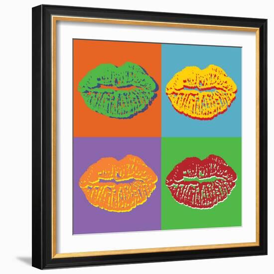 Lips-vadimmmus-Framed Art Print