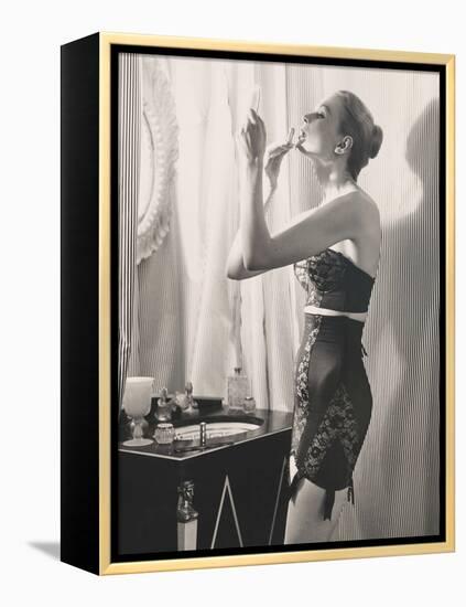 Lipstick Reflections-Frances Pellegrini-Framed Stretched Canvas