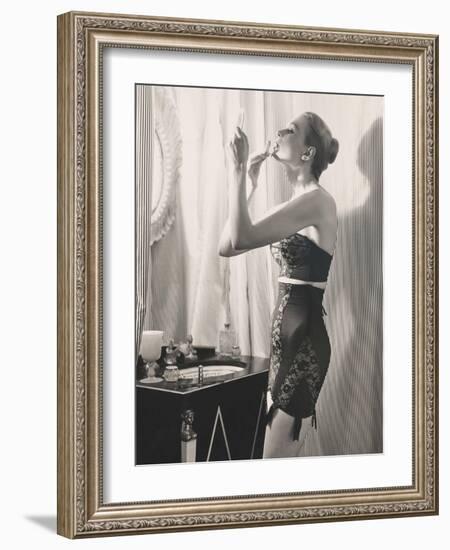 Lipstick Reflections-Frances Pellegrini-Framed Art Print