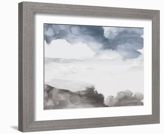 Liquid Abstract Blue, 2023-Jesse Carter-Framed Art Print