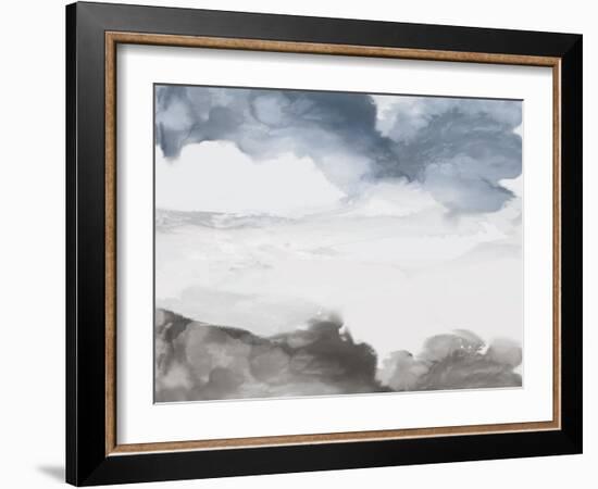 Liquid Abstract Blue, 2023-Jesse Carter-Framed Art Print