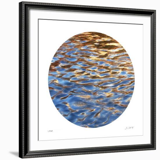 Liquid Gold Circle 1-Joy Doherty-Framed Giclee Print