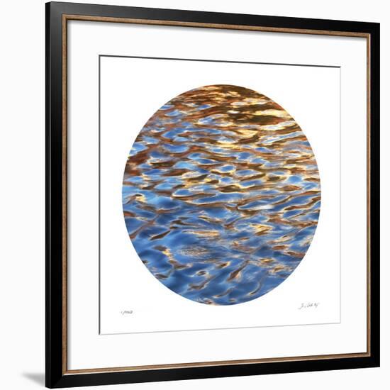 Liquid Gold Circle 1-Joy Doherty-Framed Giclee Print