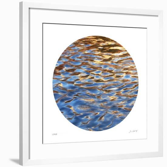 Liquid Gold Circle 1-Joy Doherty-Framed Giclee Print