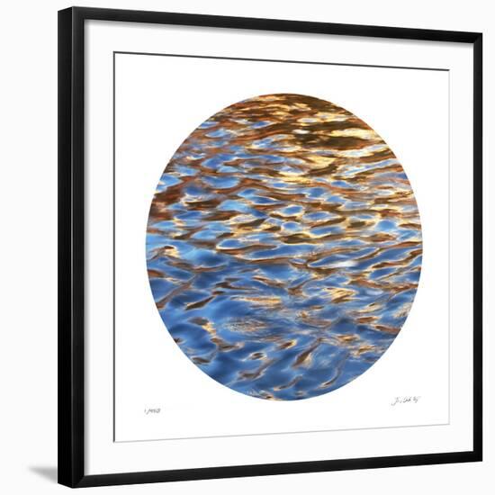 Liquid Gold Circle 1-Joy Doherty-Framed Giclee Print