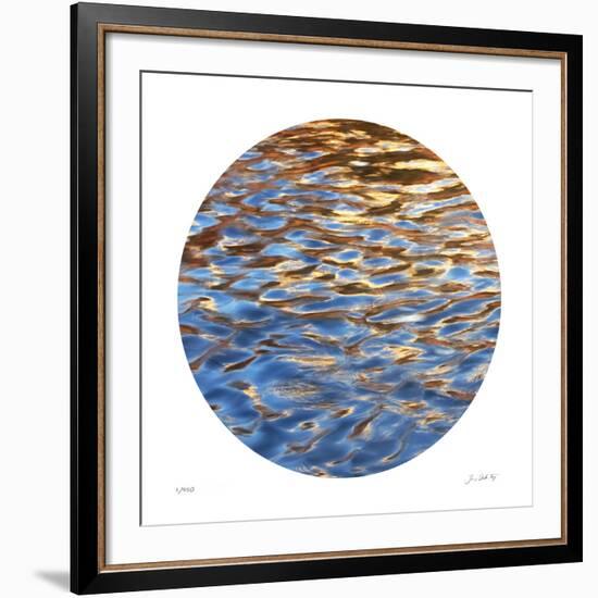 Liquid Gold Circle 1-Joy Doherty-Framed Giclee Print