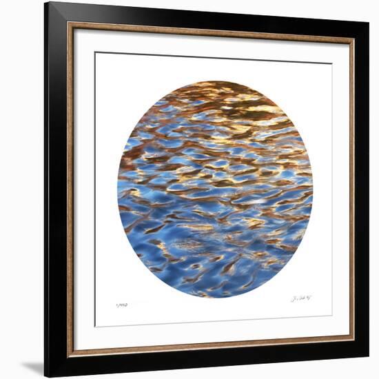 Liquid Gold Circle 1-Joy Doherty-Framed Giclee Print